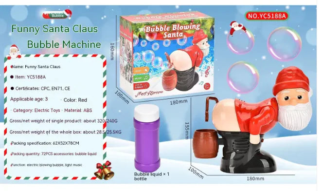 E Santa Claus Bubble Machine with Music & Light